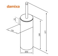 MEDIDAS ESCOBILLERO PARED ZEN DAMIXA